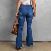 Women's European And American High Waist Elastic Jeans - shoperly