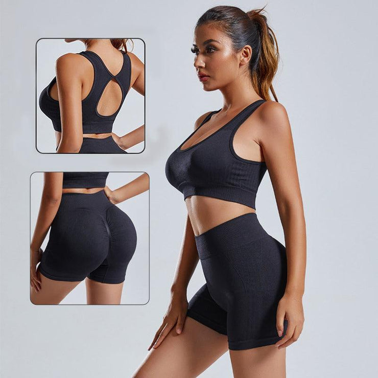 Seamless tracksuit fitness sportswear - shoperly