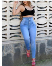 High Waist Stretch Slim Fit Jeans - shoperly