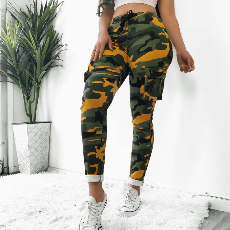 Camouflage Plus Size Casual Trousers Women New Casual Pants Women Fall Winter - shoperly