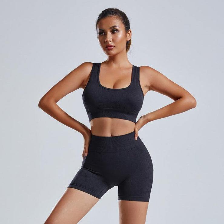 Seamless tracksuit fitness sportswear - shoperly
