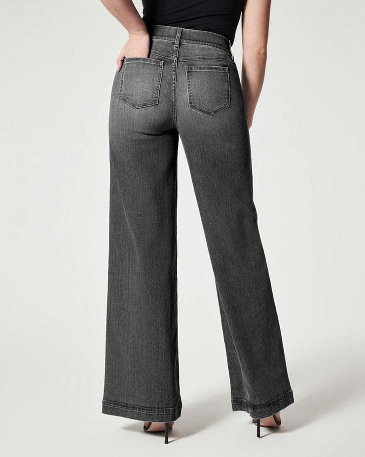 Straight Jeans Mid Waist Wide Leg Pants - shoperly