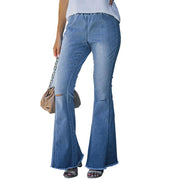 Women's European And American High Waist Elastic Jeans - shoperly