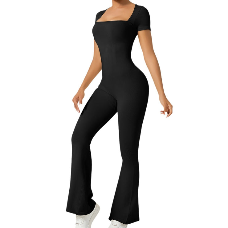 Seamless Leggings One-piece Peach Hip Raise Slim-fit Flared Yoga Wear