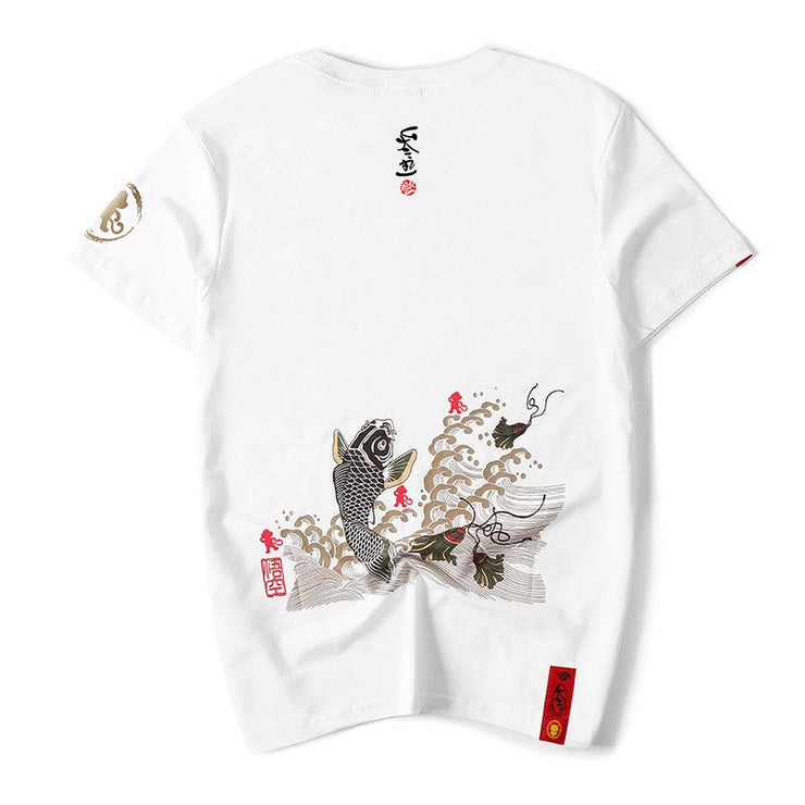 Printed couple T-shirt men - shoperly