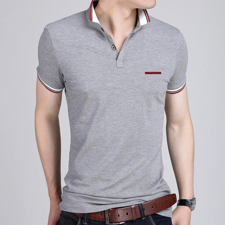 Lapel short sleeve T-shirt - shoperly