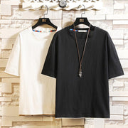 Cotton and linen short sleeve - shoperly