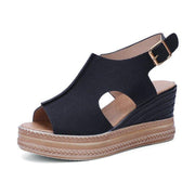 Wedge Heel Platform Sandals - shoperly