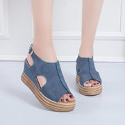 Wedge Heel Platform Sandals - shoperly