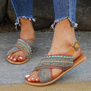 Large Size Sandals Flat Shoes - shoperly