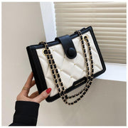 Shoulder Rhombic Colorblock Bag - shoperly