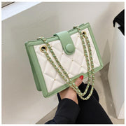 Shoulder Rhombic Colorblock Bag - shoperly