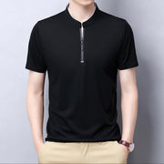 Thin Neck Slit T-shirt For Men - shoperly