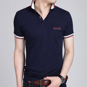 Lapel short sleeve T-shirt - shoperly