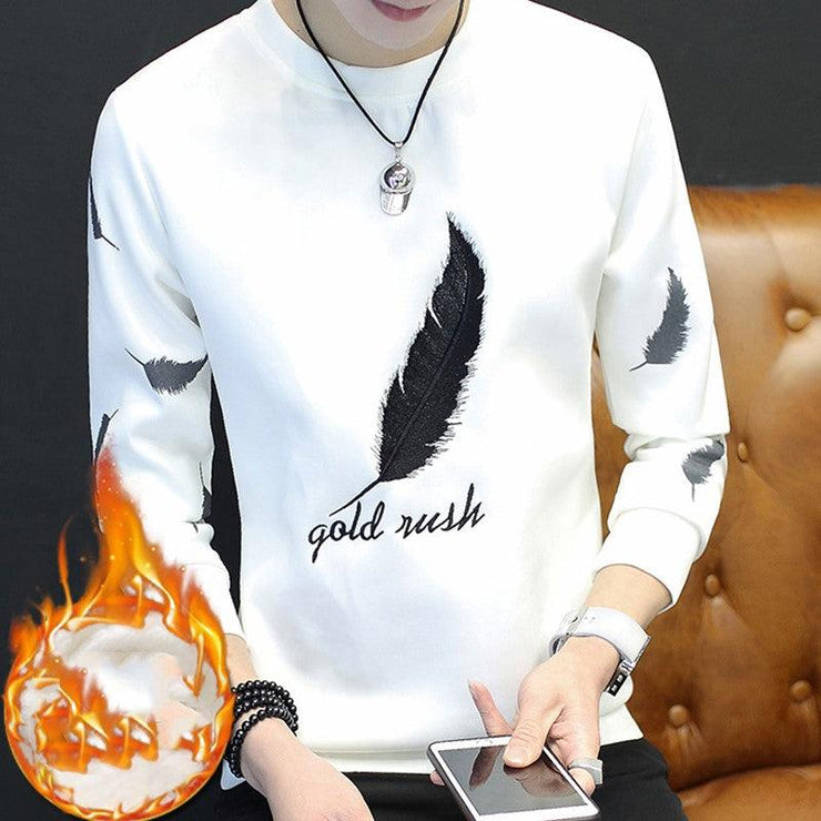 long sleeve T-shirt velvet thickening - shoperly