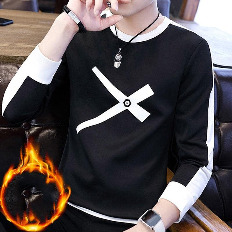 long sleeve T-shirt velvet thickening - shoperly