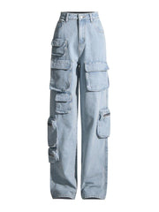 Vintage Blue Washed Jeans Women - shoperly