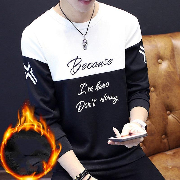 long sleeve T-shirt velvet thickening - shoperly