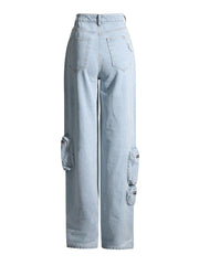 Vintage Blue Washed Jeans Women - shoperly