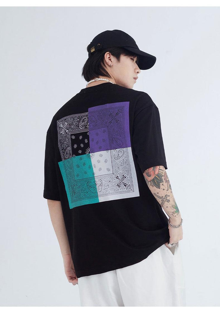Printed Short Sleeve T-shirt - shoperly