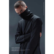 High Neck Long Sleeve Finger T-shirt - shoperly