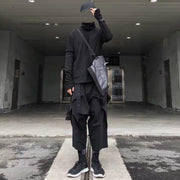 High Neck Long Sleeve Finger T-shirt - shoperly