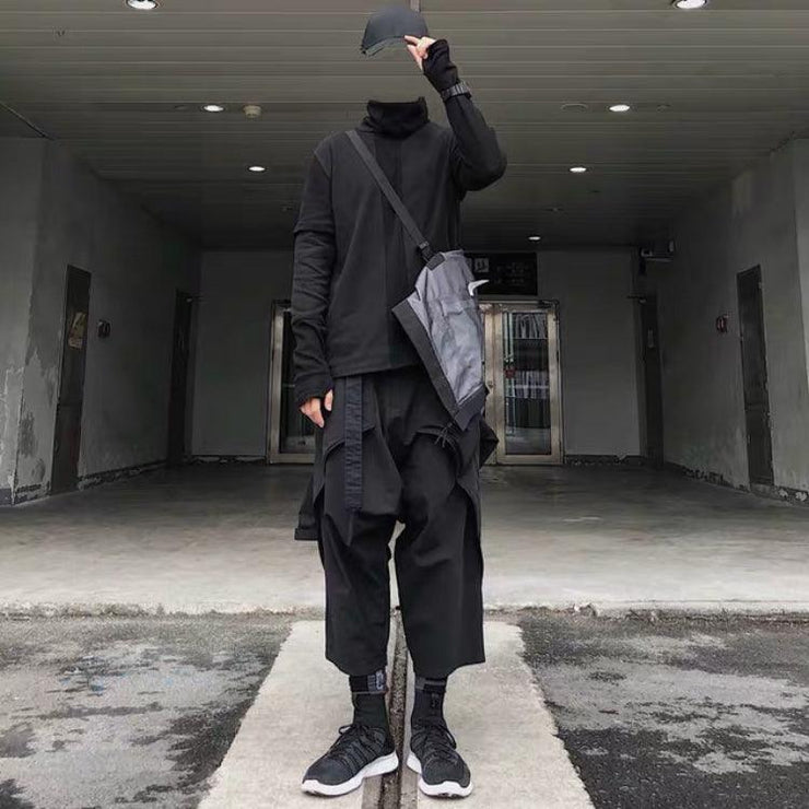 High Neck Long Sleeve Finger T-shirt - shoperly