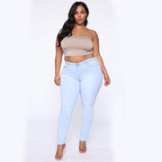 Women Fashion High Elastic Pencil Pants - shoperly