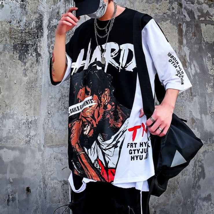 Printed Round Neck Short - shoperly